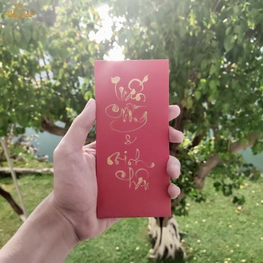 Bao lì xì thư pháp handmade bê tráp cưới hỏi theo yêu cầu