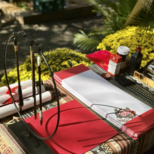 Liễn tranh thư pháp theo yêu cầu. KT 20x55cm