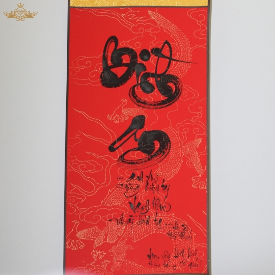 Tranh Thư Pháp Biểu Lụa Gấm Sang Trọng 