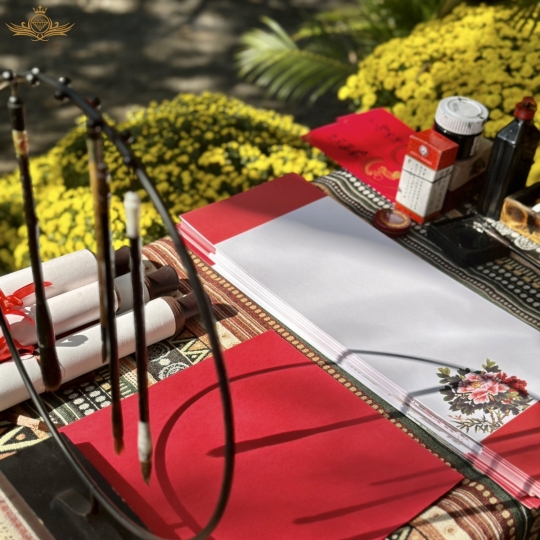 Liễn tranh thư pháp theo yêu cầu. KT 20x55cm